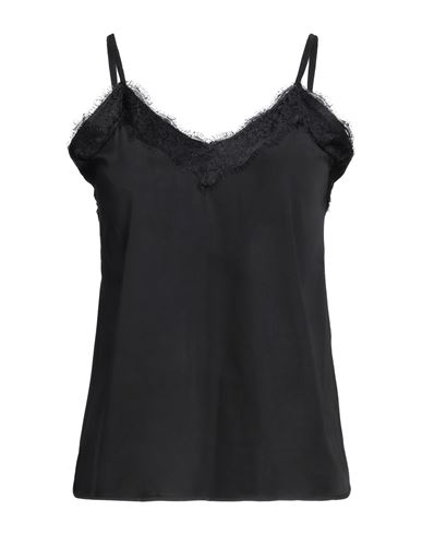 Atos Lombardini Woman Top Black Size 8 Polyester, Elastane
