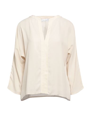 Atos Lombardini Woman Blouse Cream Size 8 Polyester In White