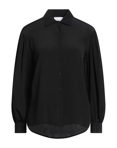 Atos Lombardini Woman Shirt Black Size 6 Acetate, Silk