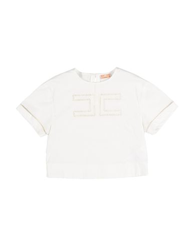 Elisabetta Franchi Babies'  Toddler Girl Top Cream Size 6 Cotton, Elastane In White