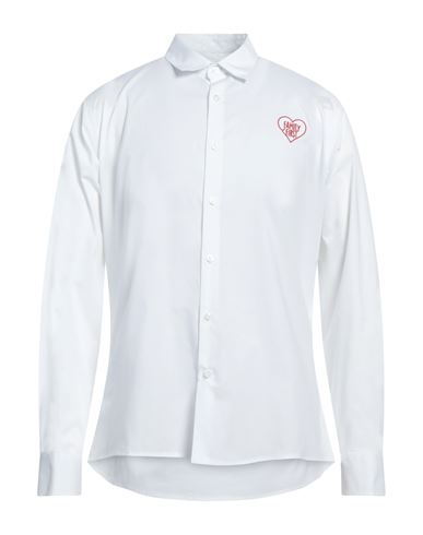 Family First Milano Man Shirt White Size Xs Cotton, Elastane