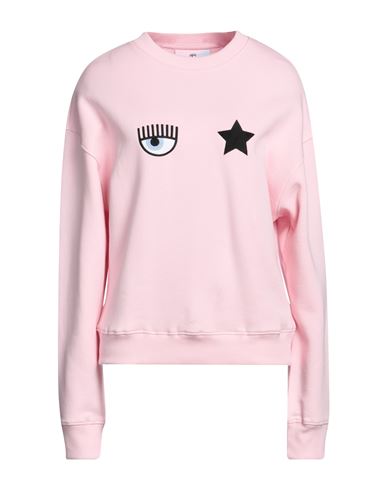 Shop Chiara Ferragni Woman Sweatshirt Pink Size M Cotton, Elastane