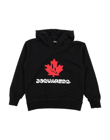 Dsquared2 Toddler Boy Sweatshirt Black Size 6 Cotton, Elastane In Black