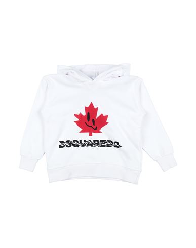 Shop Dsquared2 Toddler Boy Sweatshirt White Size 6 Cotton, Elastane