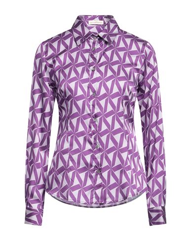 Camicettasnob Woman Shirt Lilac Size 8 Viscose, Silk, Elastane In Purple