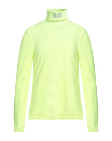Vetements Man T-shirt Acid Green Size S Cotton, Elastane
