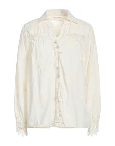 Maison Hotel Woman Shirt Ivory Size L Cotton In White