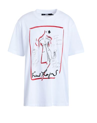 Karl Lagerfeld Karl Series T-shirt Woman T-shirt White Size Xl Organic Cotton