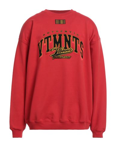 Vtmnts Man Sweatshirt Red Size M Cotton, Elastane, Polyester