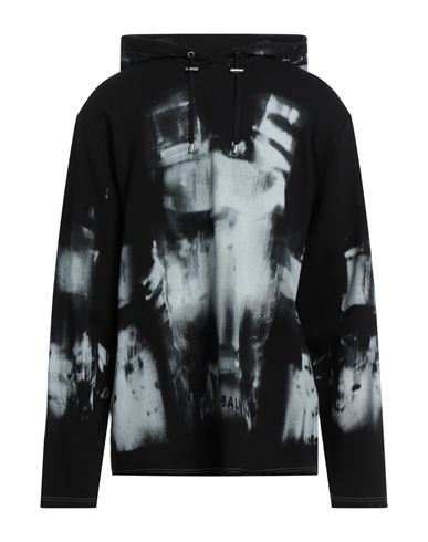 Balmain Felpa Con Stampa In Black