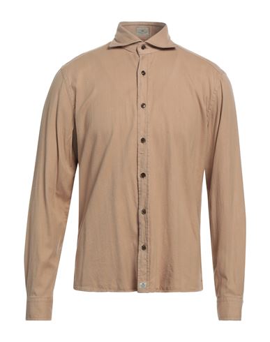 Sonrisa Man Shirt Sand Size 17 ½ Cotton, Lyocell In Beige