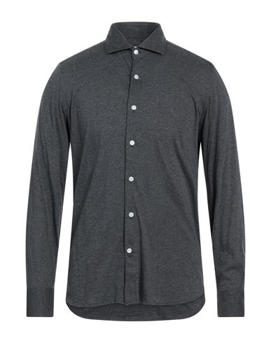 Sonrisa Man Shirt Lead Size 17 Cotton In Grey
