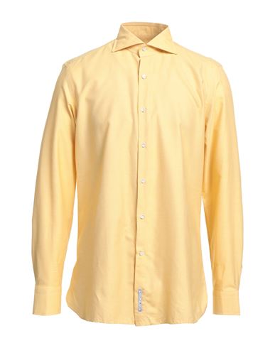 Sonrisa Man Shirt Yellow Size 17 Cotton