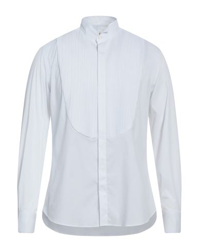 Giannetto Portofino Man Shirt White Size 15 ½ Cotton, Polyester, Elastane