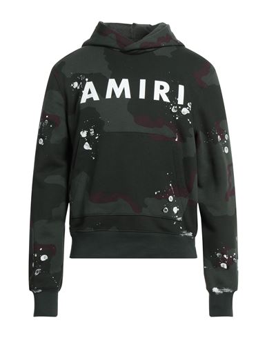Amiri Man Sweatshirt Dark Green Size Xxl Cotton