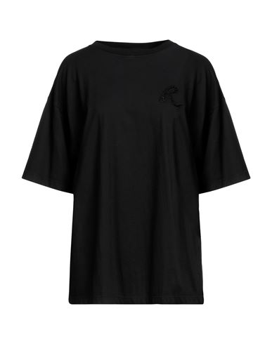 Shop Rochas Woman T-shirt Black Size M Cotton