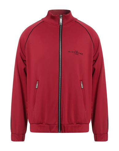 John Richmond Man Sweatshirt Red Size M Cotton, Polyamide, Elastane