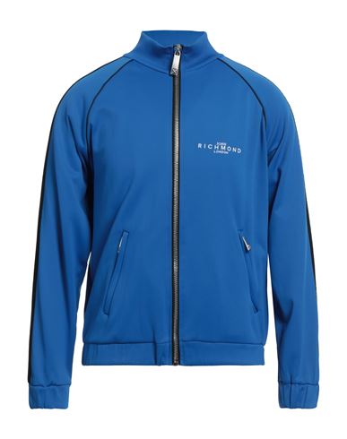 John Richmond Man Sweatshirt Bright Blue Size Xxl Cotton, Polyamide, Elastane
