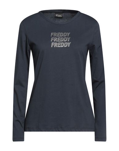 Freddy Woman T-shirt Navy Blue Size L Cotton