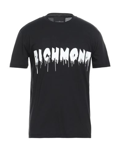 John Richmond Man T-shirt Black Size 3xl Cotton