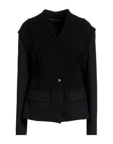Malloni Woman Blazer Black Size 8 Tencel, Polyamide, Cotton, Elastane, Wool