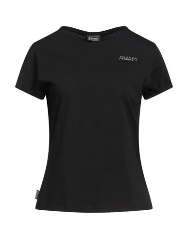 Freddy Woman T-shirt Black Size Xl Cotton