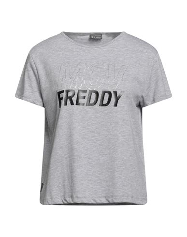 Freddy Woman T-shirt Grey Size M Cotton, Polyester