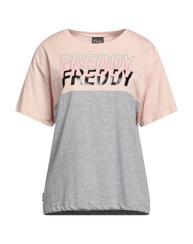 Freddy Woman T-shirt Light Pink Size M Cotton, Polyester