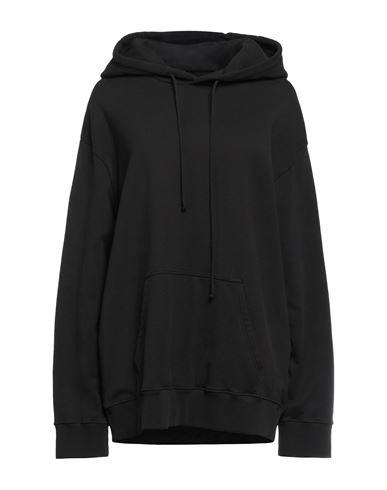 Mm6 Maison Margiela Woman Sweatshirt Black Size L Cotton, Elastane