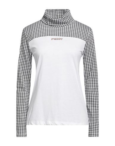 Freddy Woman T-shirt White Size M Cotton, Polyester