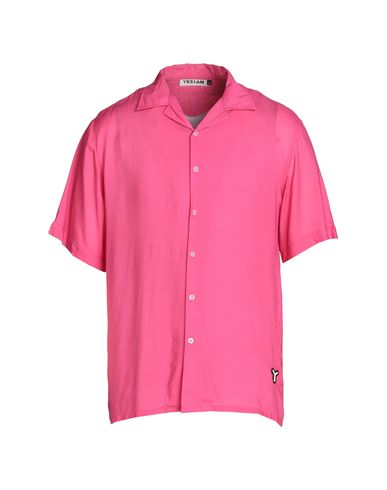 Shop Yes I Am Man Shirt Fuchsia Size L Viscose In Pink