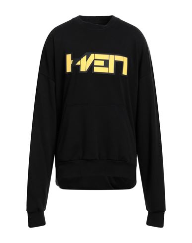 Haervaerk Man Sweatshirt Black Size M Viscose, Polyester, Elastane