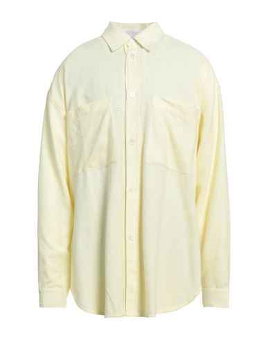Faith Connexion Man Shirt Light Yellow Size Xs Viscose, Polyester, Paper, Synthetic Fibers, Cotton