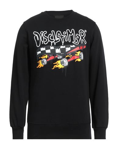 Disclaimer Man Sweatshirt Black Size Xxl Cotton