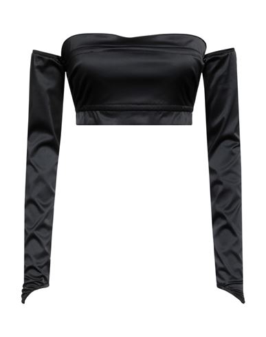 Ow Collection Woman Top Black Size L Polyester, Elastane