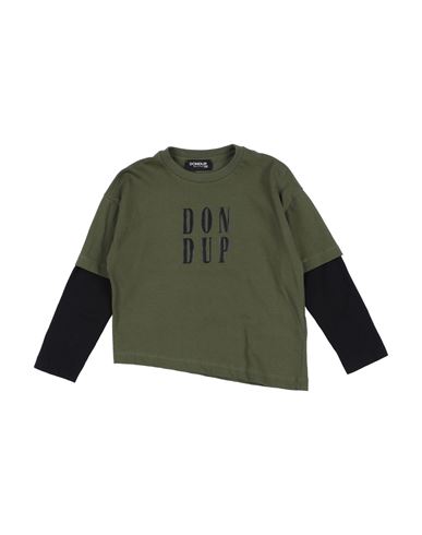 Dondup Babies'  Toddler Boy T-shirt Military Green Size 4 Cotton, Elastane