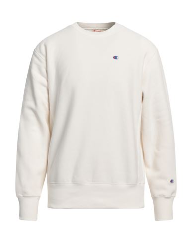Champion Man Sweatshirt Off White Size M Cotton, Polyester, Elastane