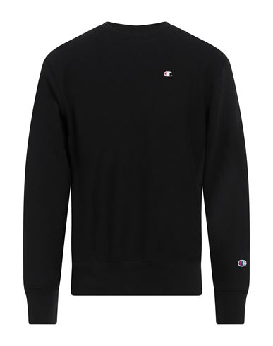 Champion Man Sweatshirt Black Size M Cotton, Polyester, Elastane