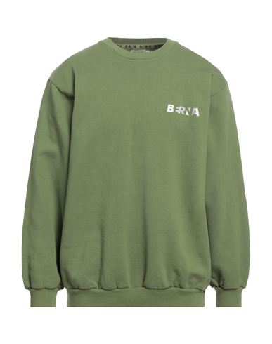 Berna Man Sweatshirt Acid Green Size 3 Cotton