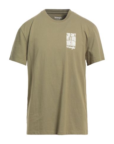 Wrangler Man T-shirt Dark Green Size Xl Cotton
