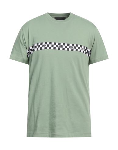 John Richmond Man T-shirt Sage Green Size Xxl Cotton