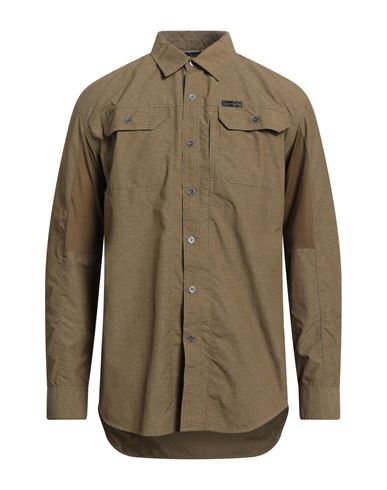 Atg By Wrangler Man Shirt Khaki Size S Polyester, Elastane In Beige