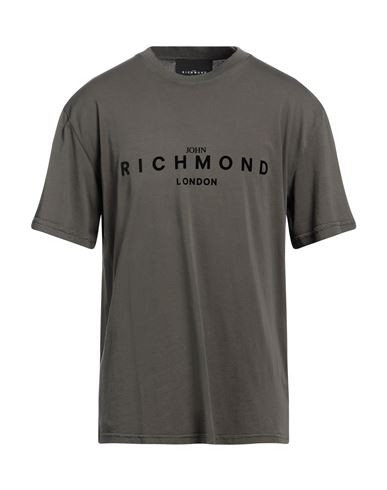 John Richmond Man T-shirt Military Green Size M Cotton