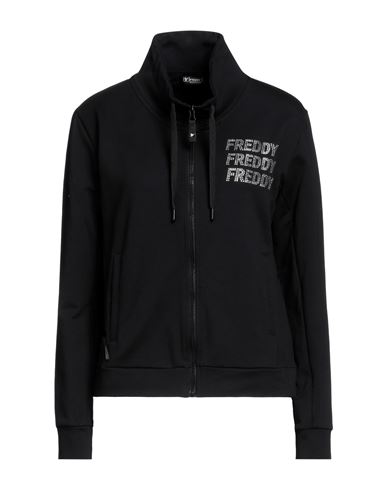 Freddy Woman Sweatshirt Black Size M Cotton, Elastane