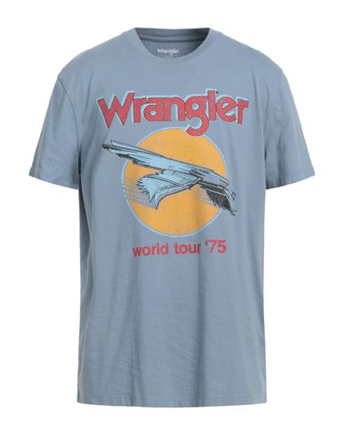 Wrangler Man T-shirt Slate Blue Size Xl Cotton