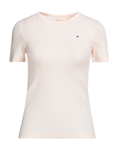 Champion Cropped T-shirt With Large Logo In Light Pink