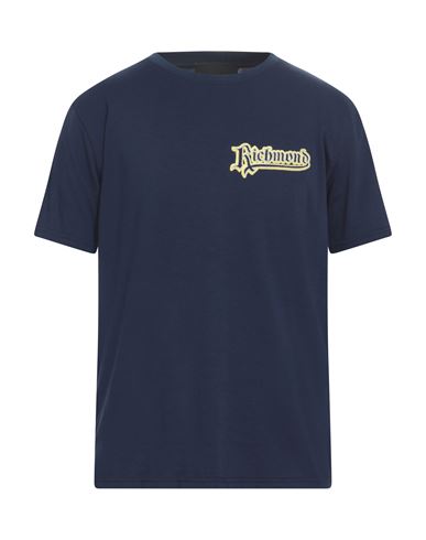 John Richmond Man T-shirt Navy Blue Size 3xl Cotton