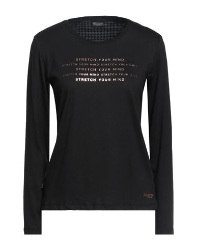 Freddy Woman T-shirt Black Size S Cotton, Polyester
