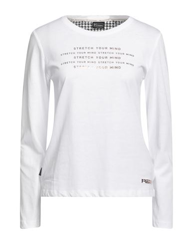 Freddy Woman T-shirt White Size S Cotton, Polyester