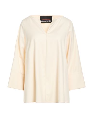 Collection Privèe Collection Privēe? Woman Top Ivory Size 10 Polyester, Rayon, Elastic Fibres In White